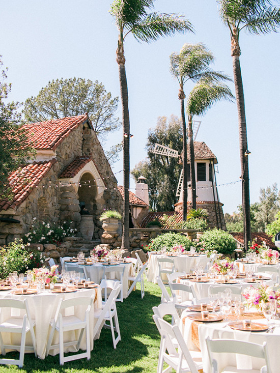 California outdoor wedding reception