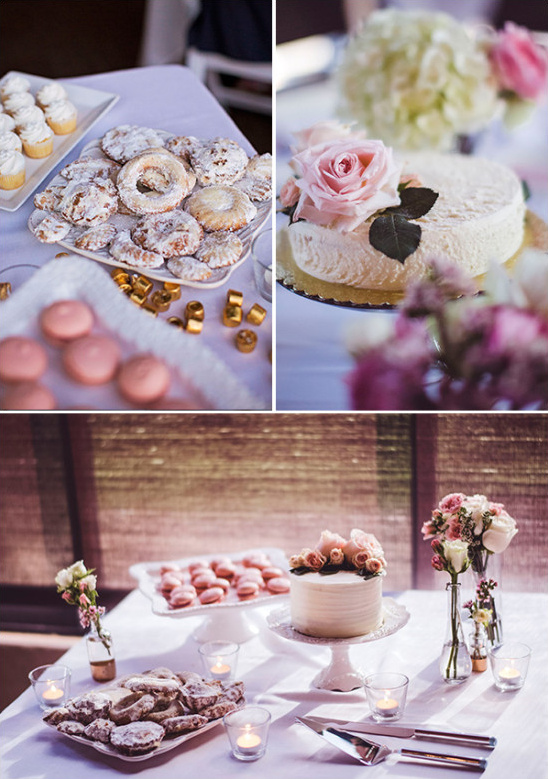 assorted wedding desserts