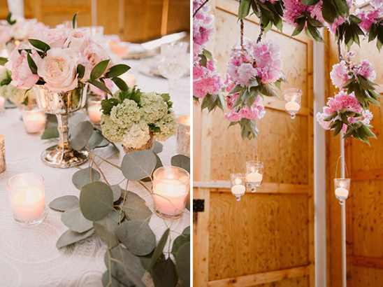 Florals and candles decor