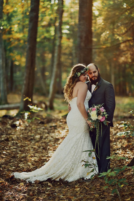 forest wedding photo idea
