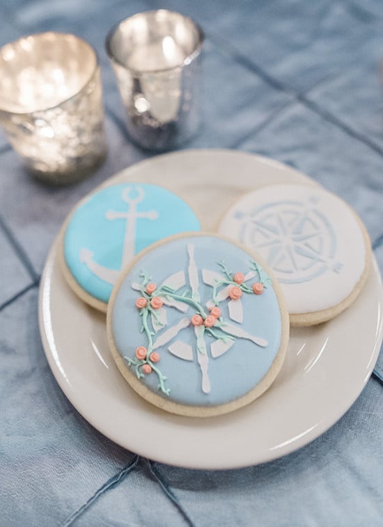 nautical wedding cookies
