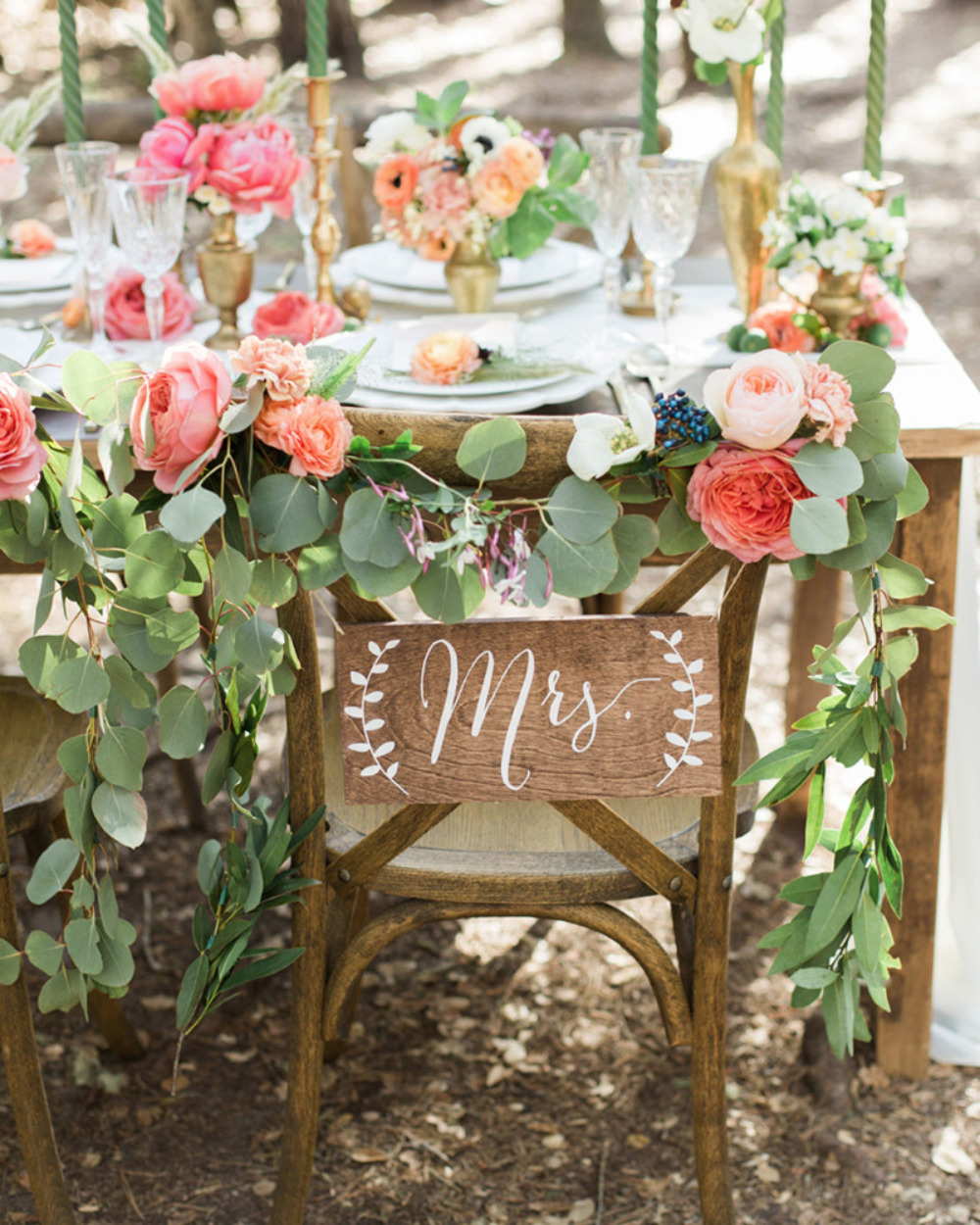 mrs wedding chair sign
