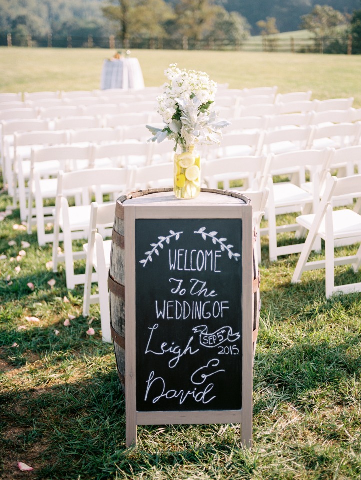 wedding welcome on sandwich chalkboard