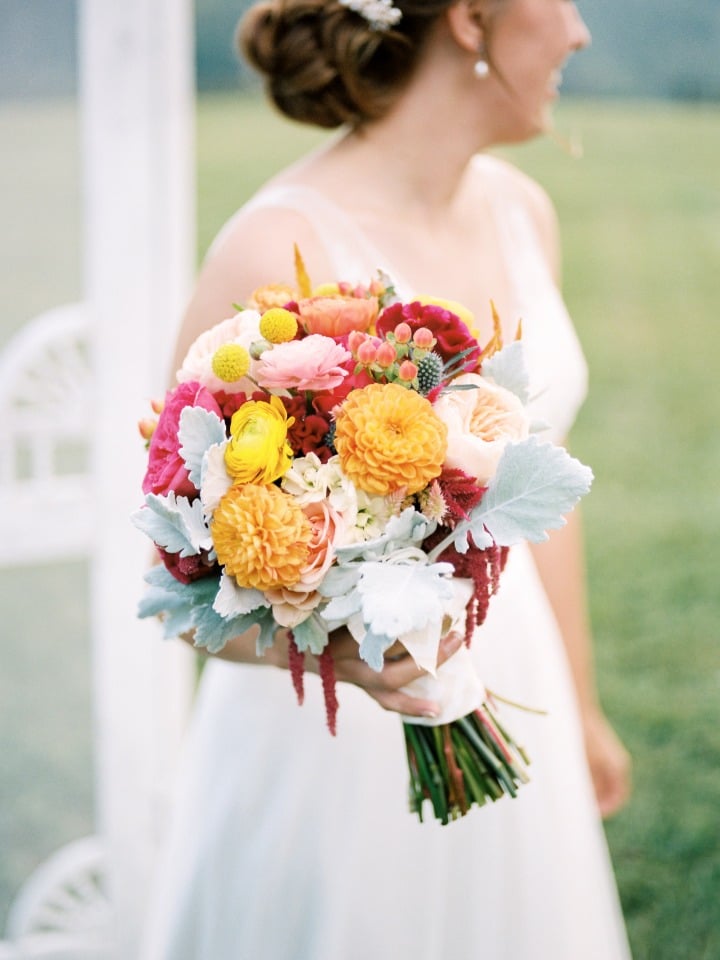 farm fresh flowers in delightfully bright colors