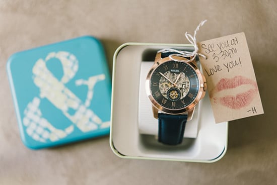 cute groom gift and attached note