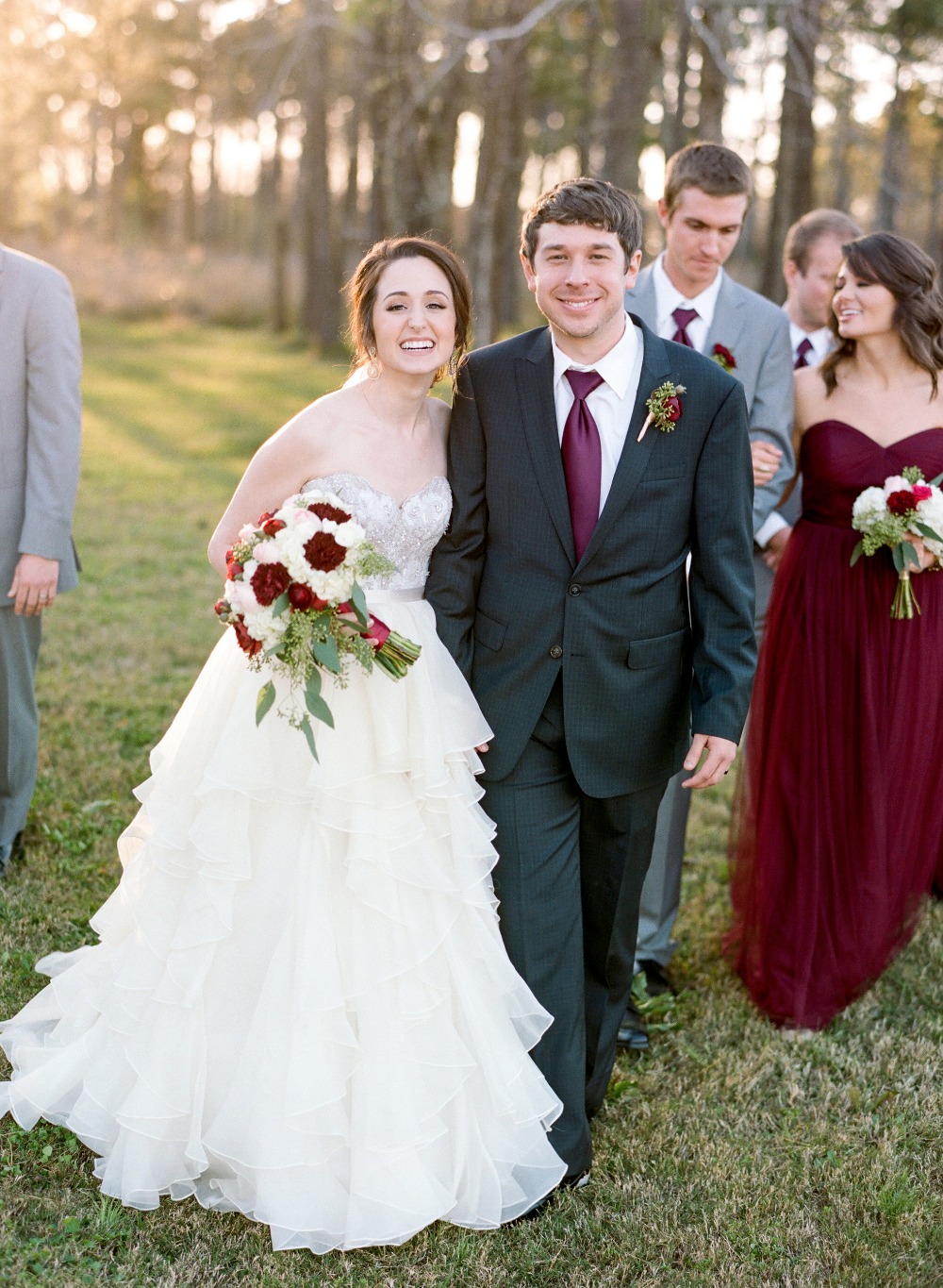 chic-maroon-and-gold-texas-wedding