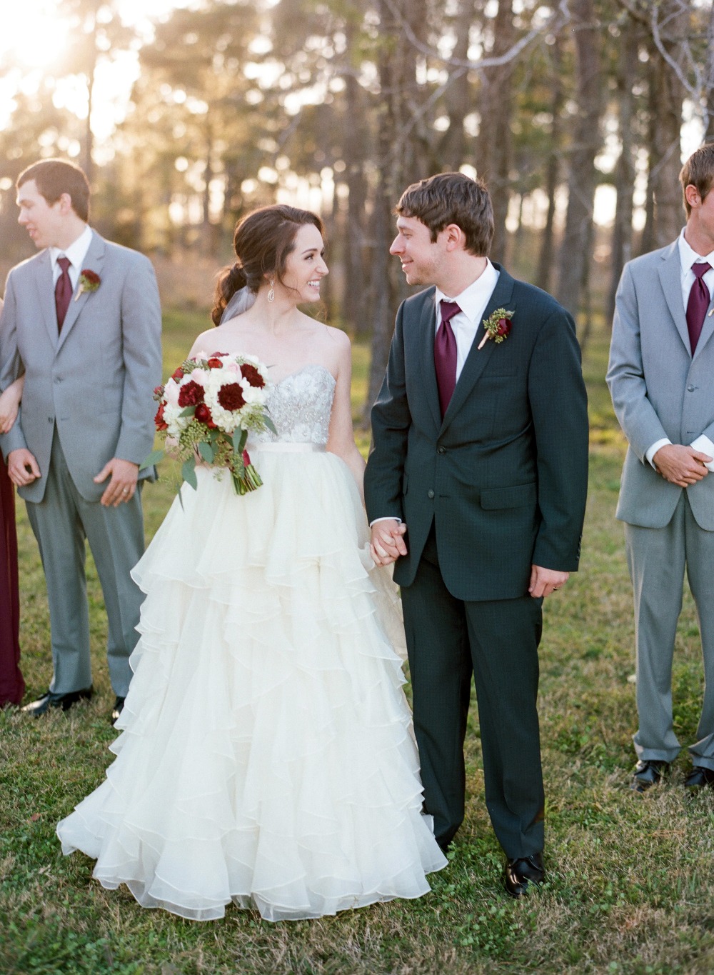 chic-maroon-and-gold-texas-wedding