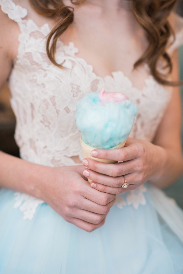 cotton candy wedding dessert