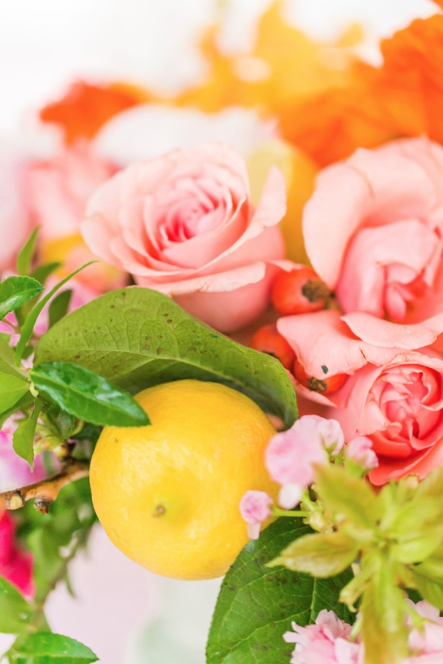 sneaking a few lemons amongst the roses