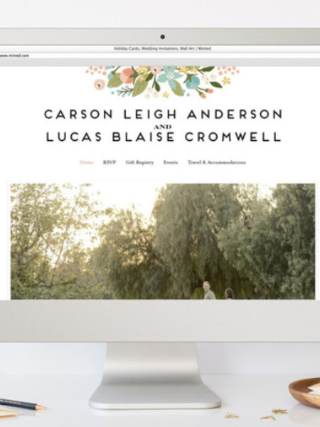 Super Cute Free Wedding Websites From Minted
