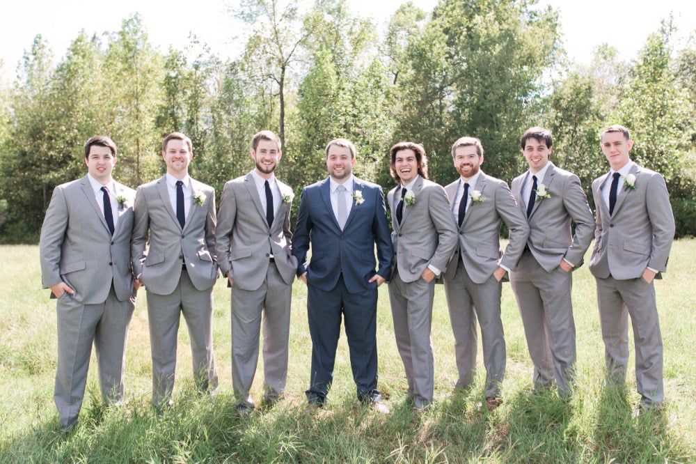 dashing grey groomsmen attire