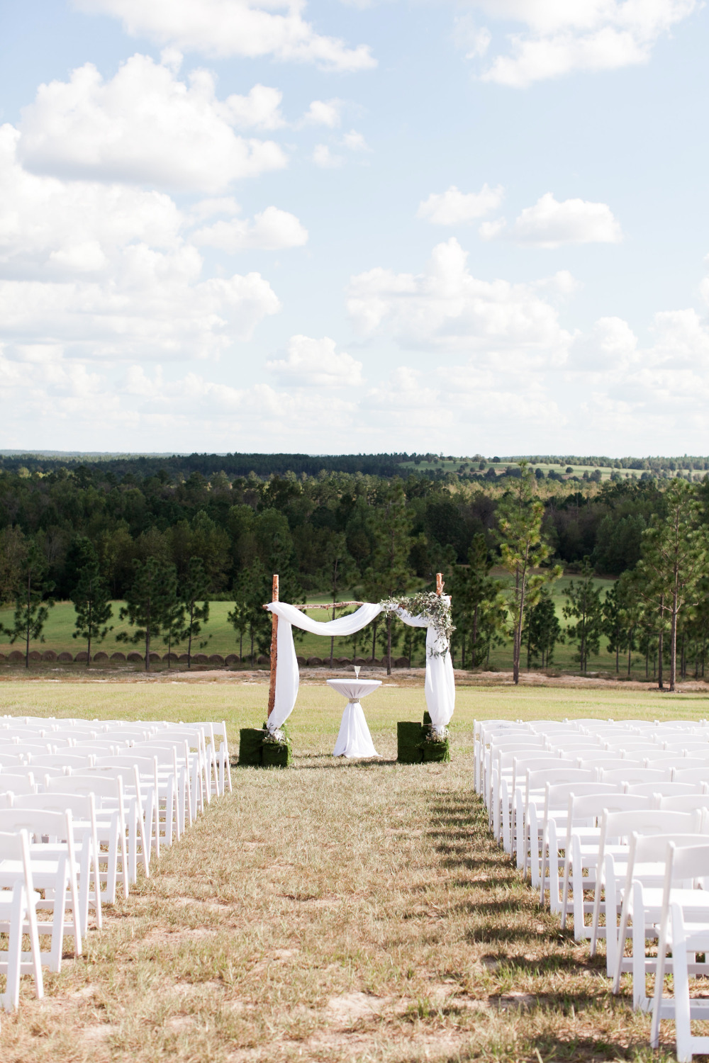 outdoor wedding ceremony on a beautiful day