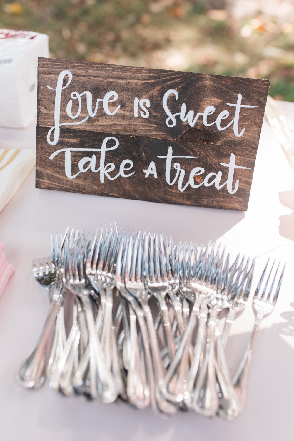 Dessert table wedding sign