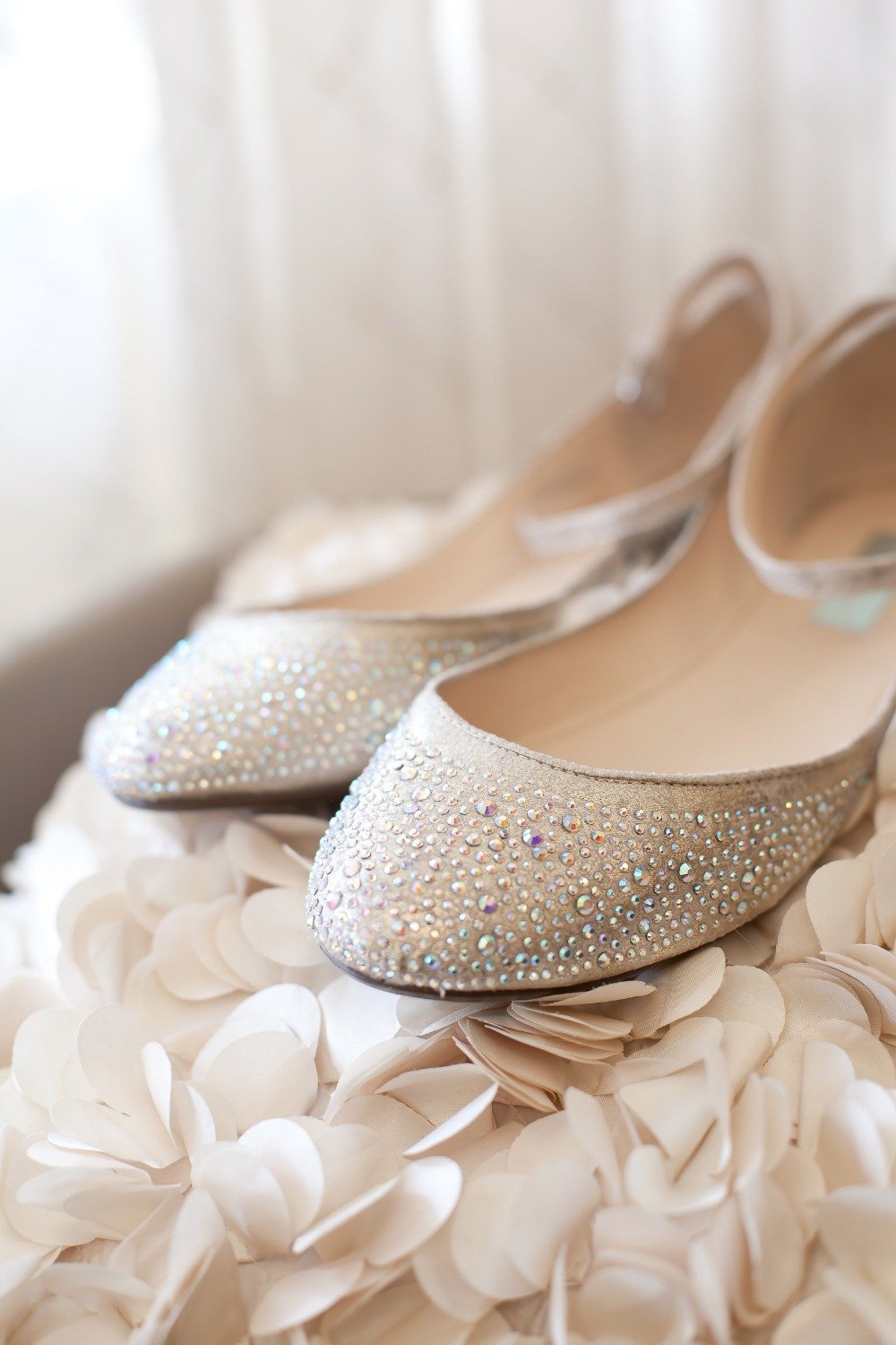 cute wedding flats from Blue by Betsy Johnson