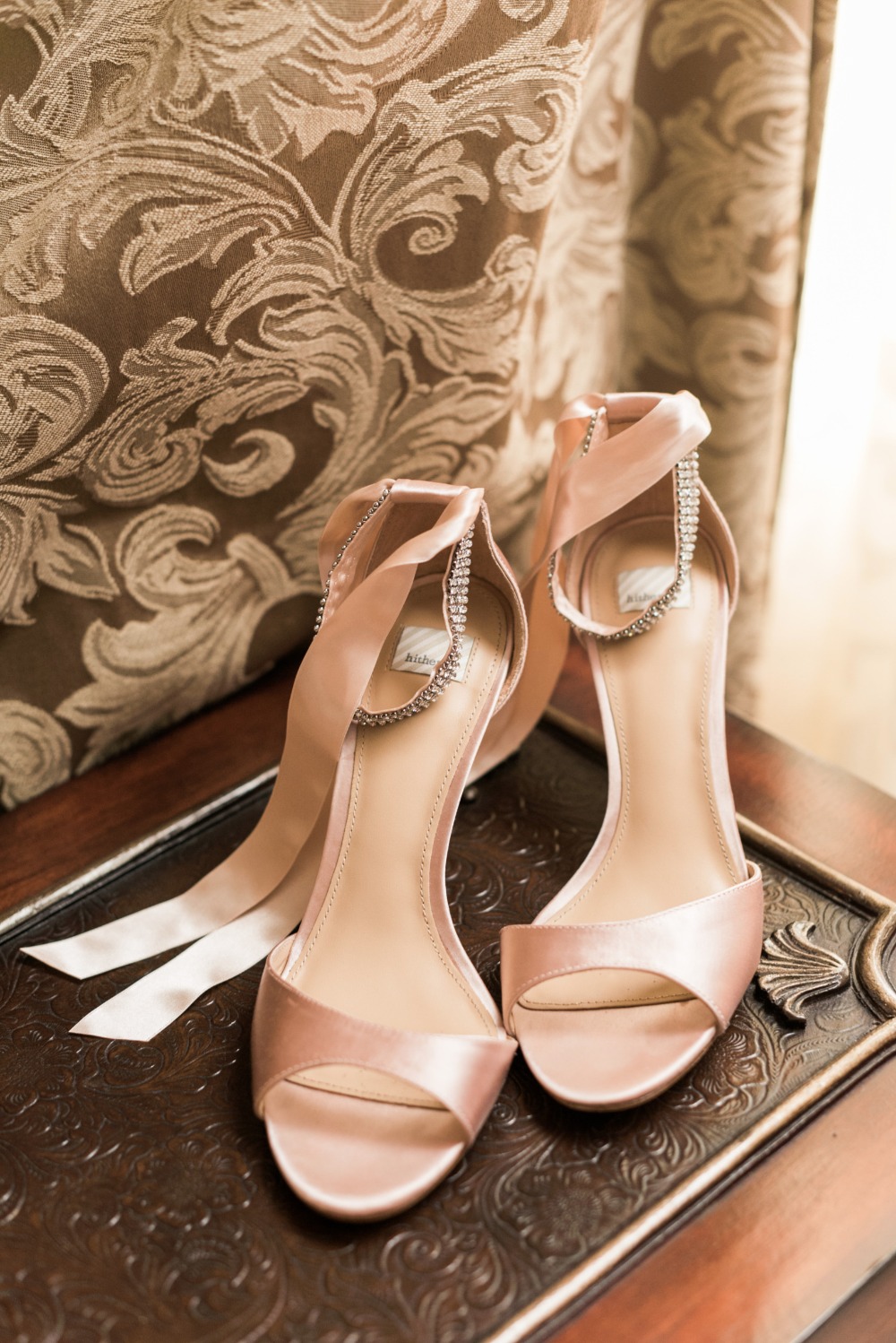 blush pink wedding shoes
