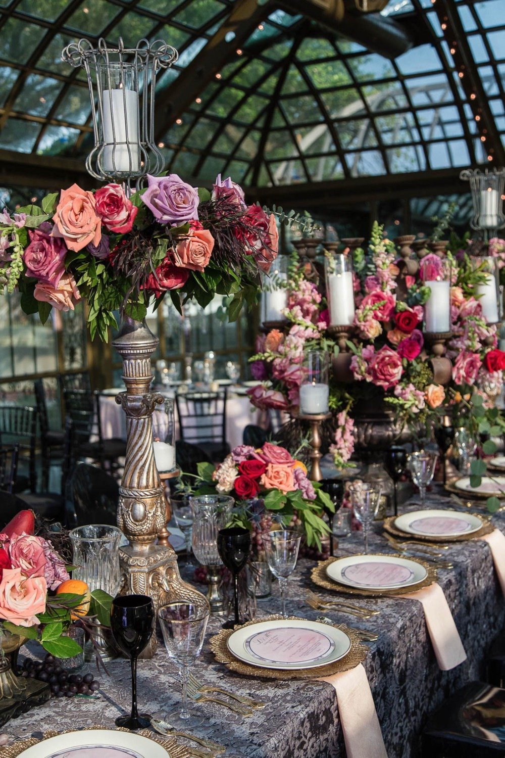 Tall and elegant centerpieces