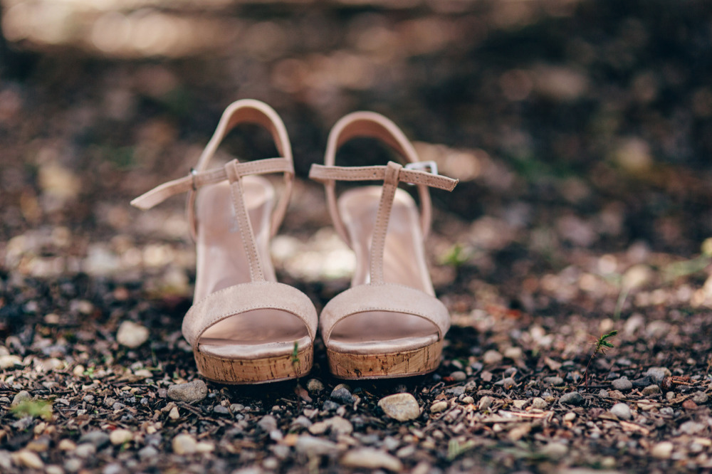 neutral wedding shoes