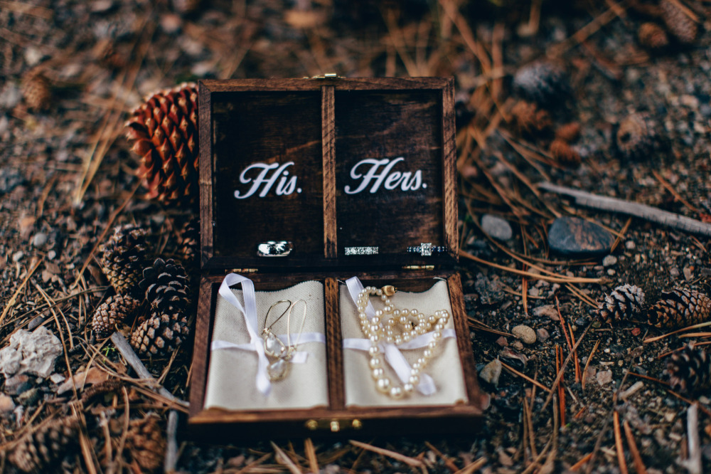 his and hers rustic ring box
