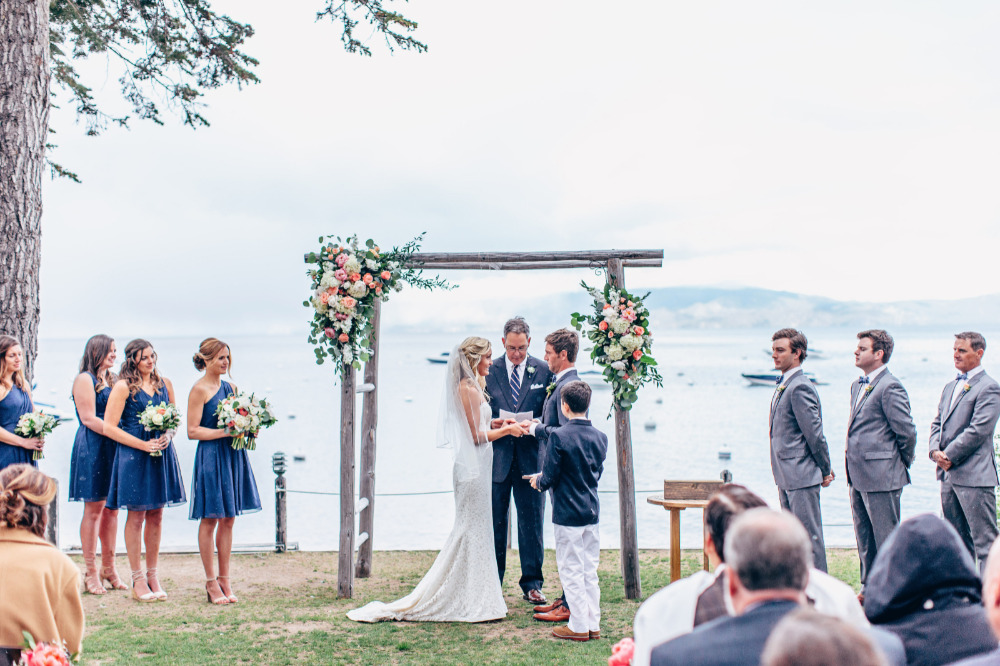 outdoor lake wedding ceremony