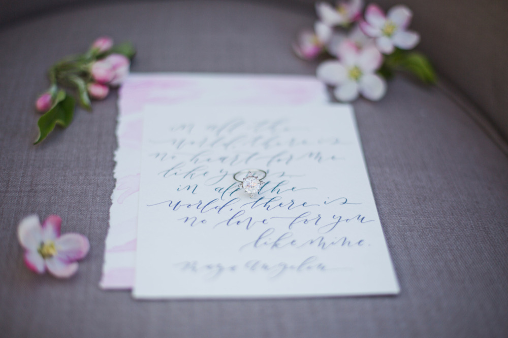 hand script wedding invites