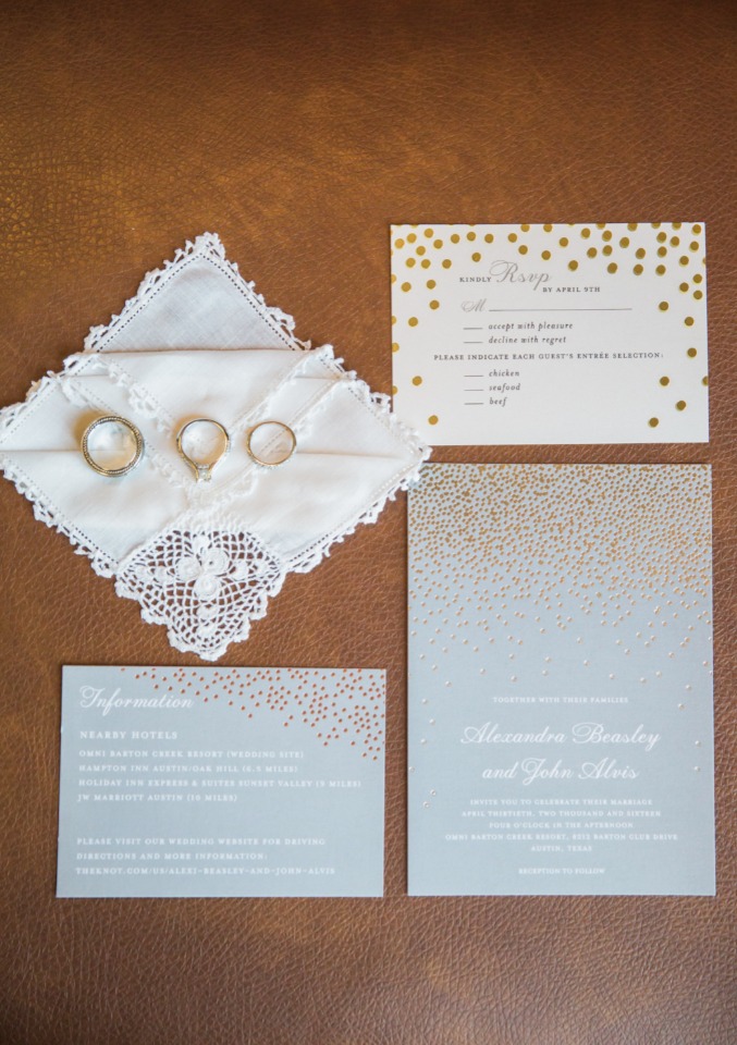 modern glitter wedding invitations from Wedding Paper Divas