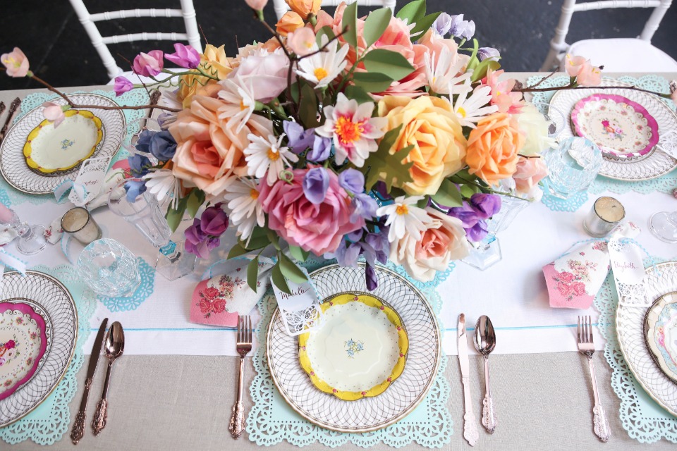 paper flowers and paper plates that could fool anyone