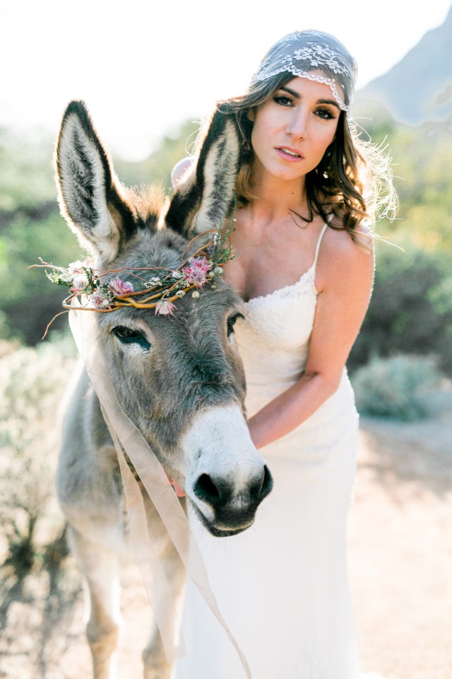 bridal burro and boho bride