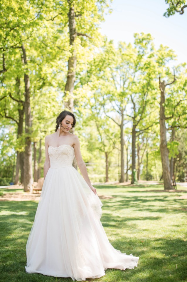 elegant strapless wedding dress from Hayden Olivia Bridal