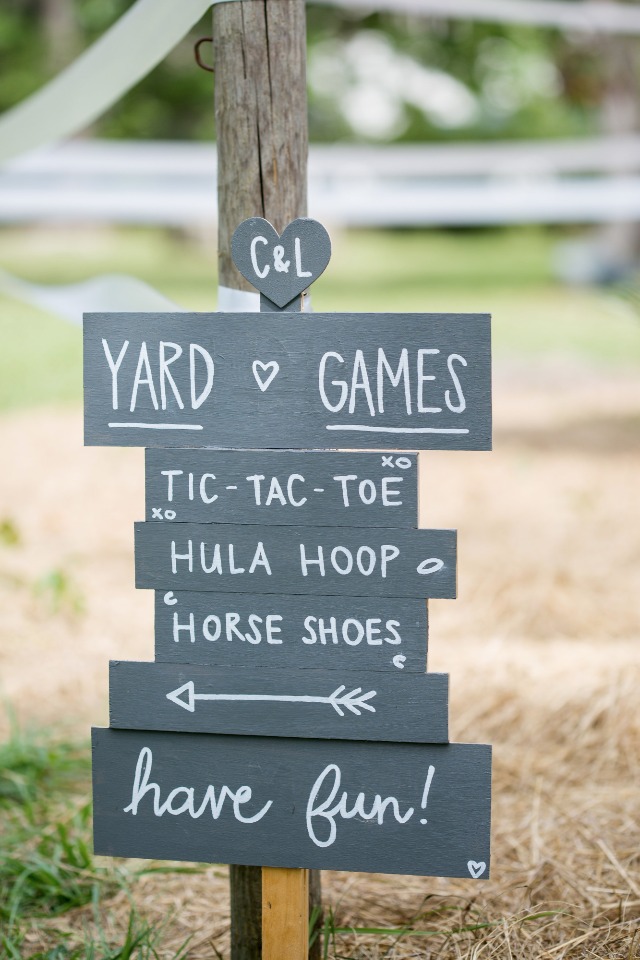 reception games sign