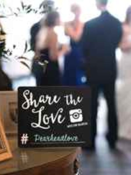 Pearhead Wedding Chalkboard Signs