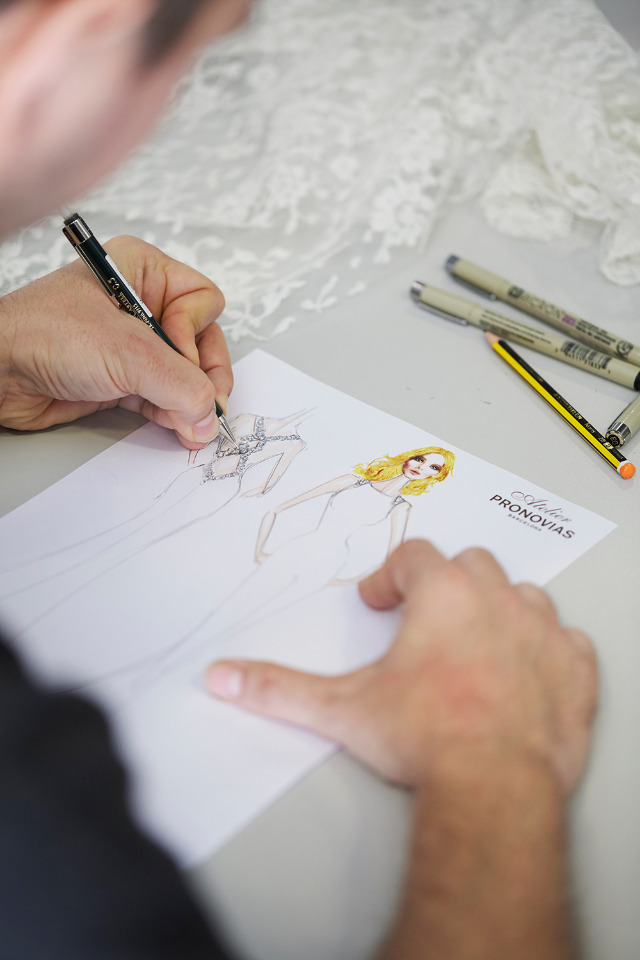 The making of a Pronovias Wedding Gown