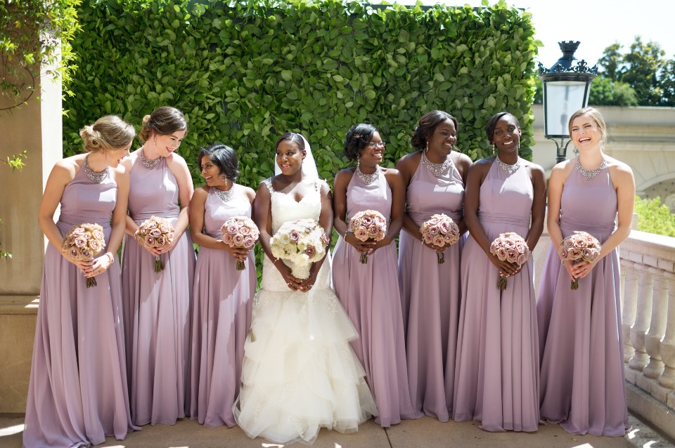 dusty purple bridesmaid dresses