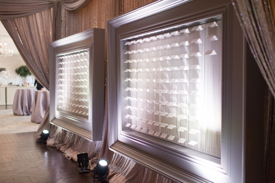 dramatic up lighting for your seating assignment display