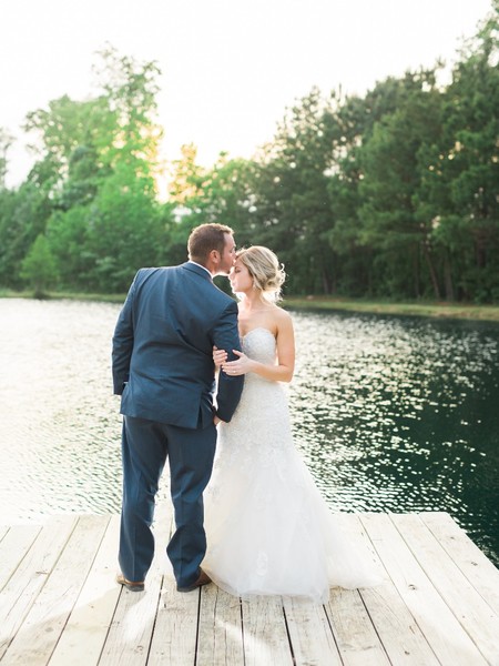 Charming Blush and Navy Farm Wedding