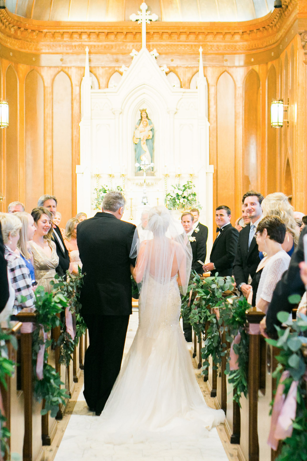 wedding ceremony in a church chapel