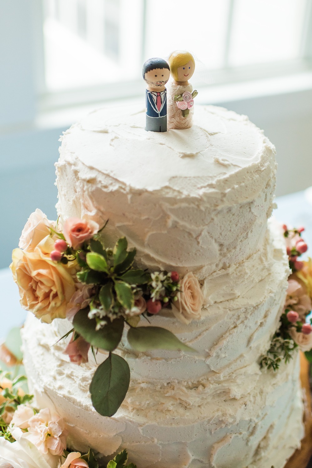 Wood wedding cake toppers