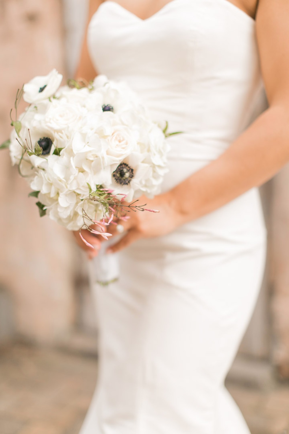 Anemone wedding bouquet