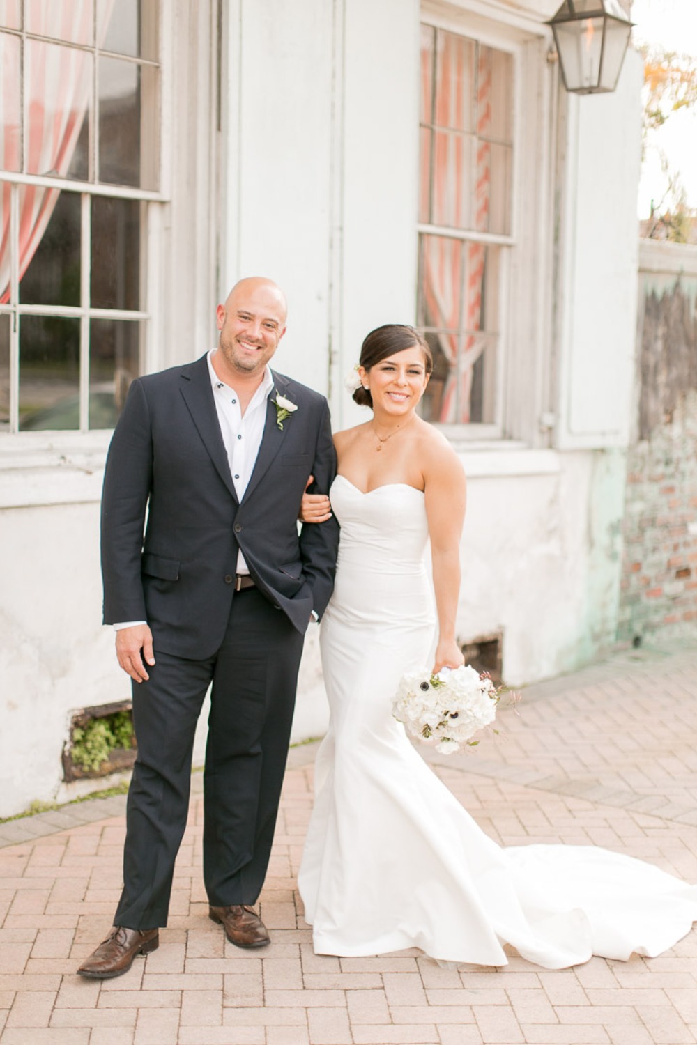 modern and chic bride and groom
