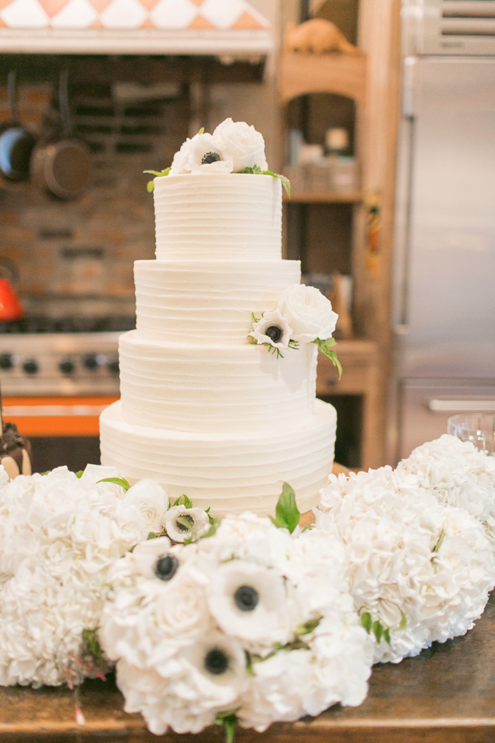 classy white wedding cake
