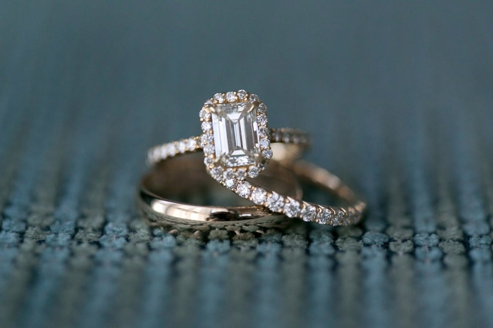 Square engagement ring