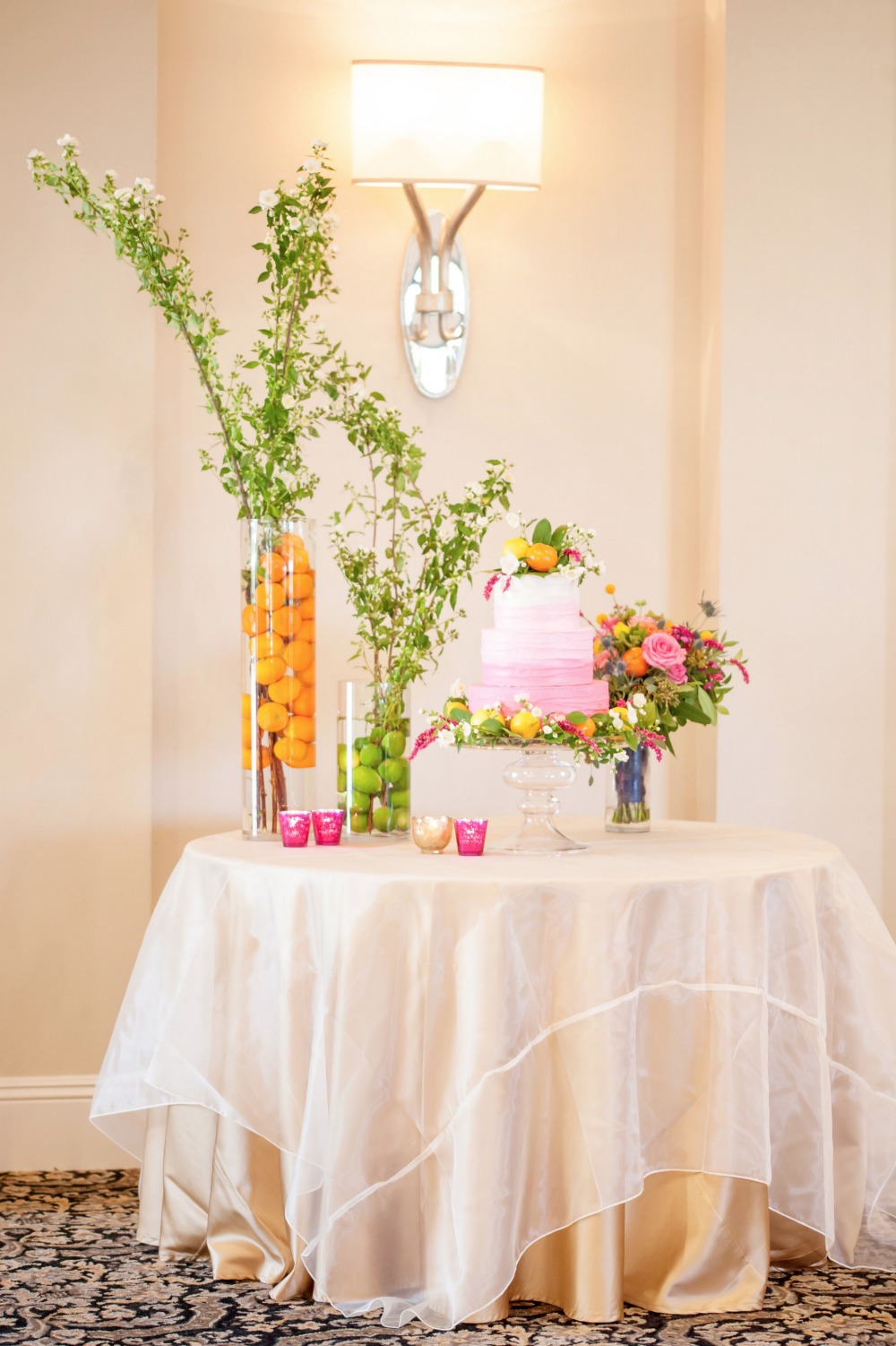 Simply styled cake table