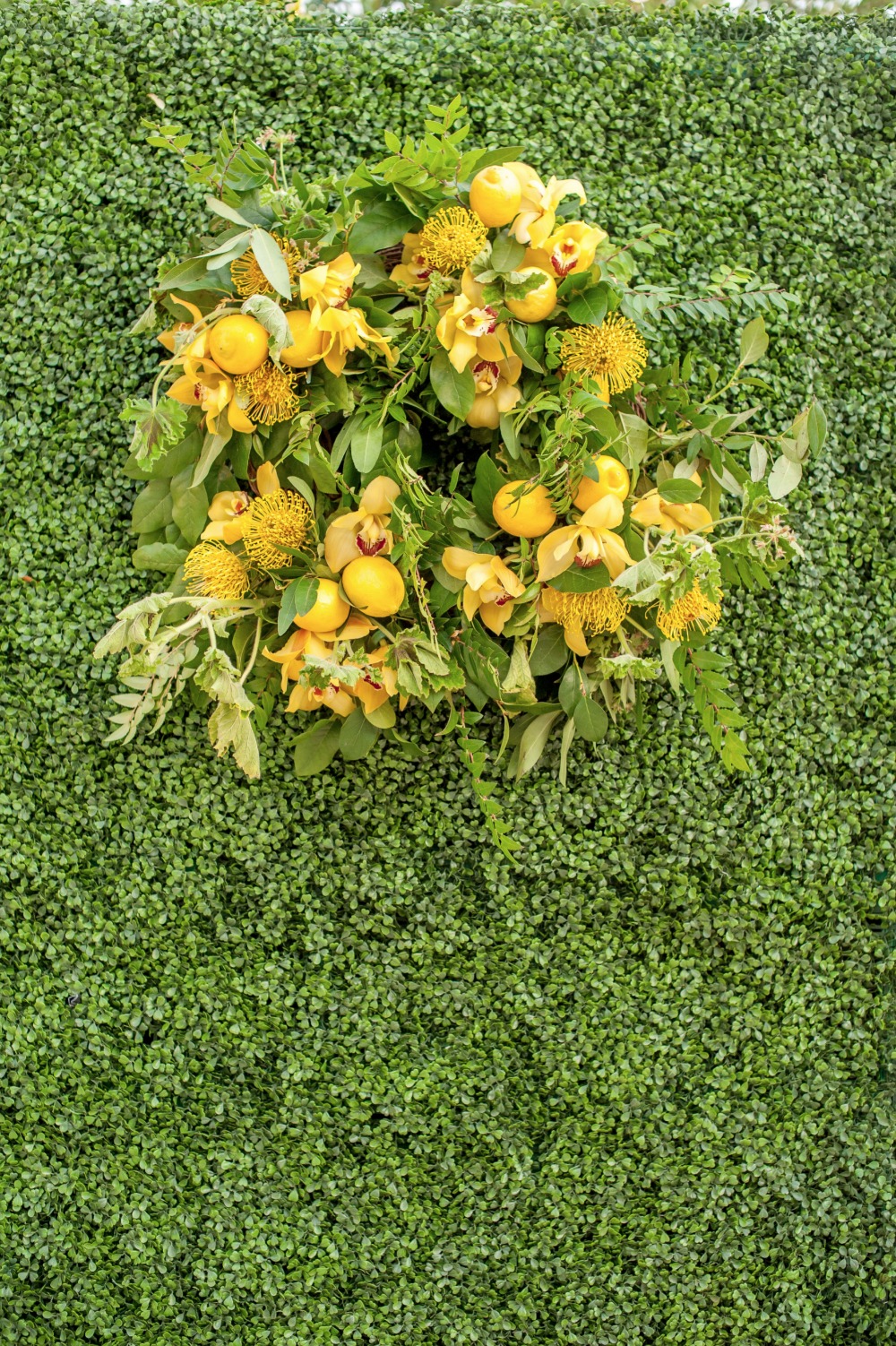 Lemon floral wreath