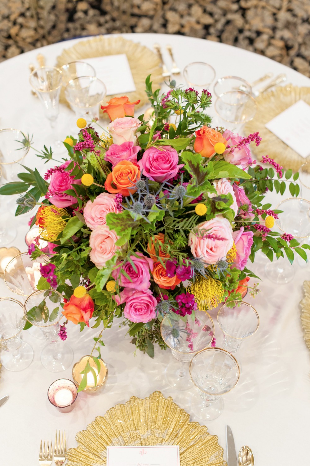 Bright and colorful centerpiece
