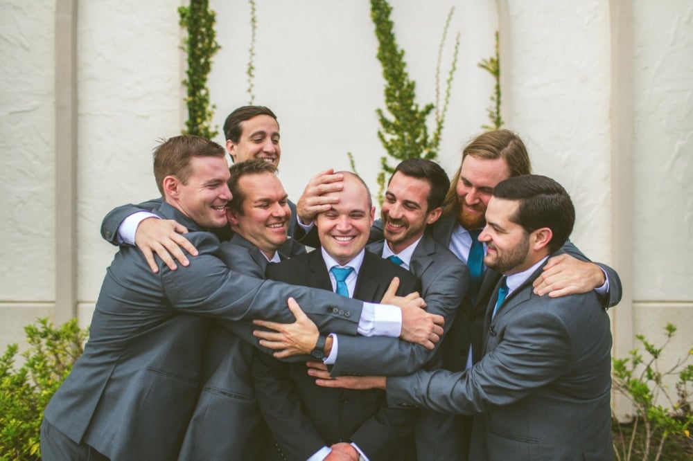 Funny groomsmen photo