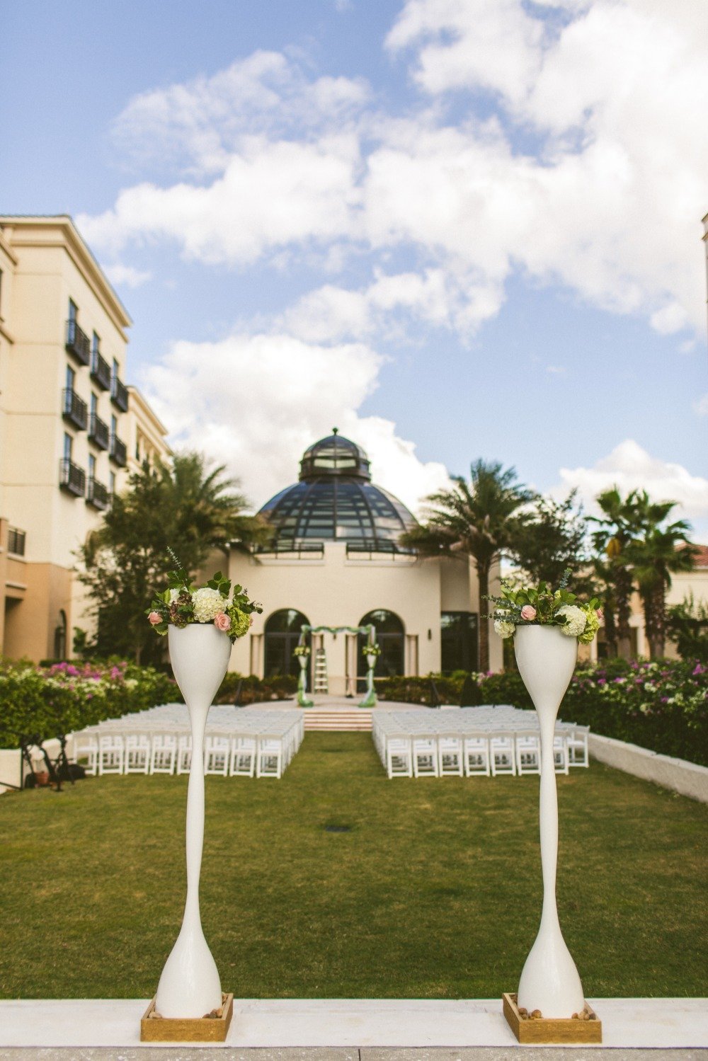 Outdoor wedding ceremony space