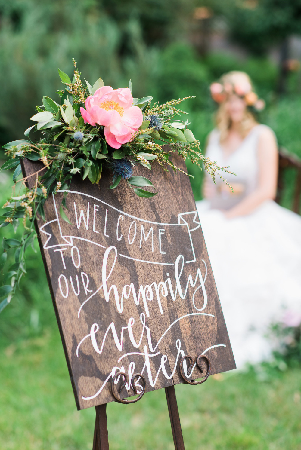 welcome to our happily ever after wedding sign