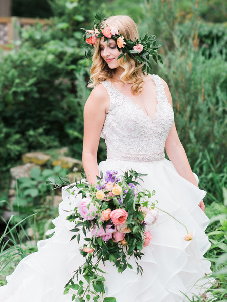 Pink And Peach Vintage Garden Wedding