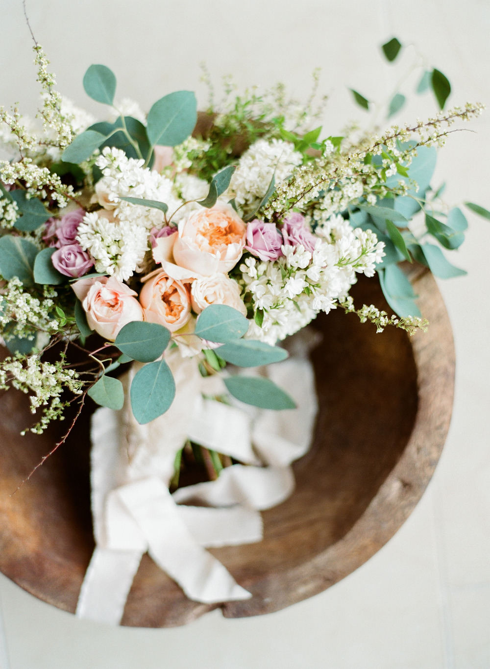 gorgeous rose and greenery wedding bouquet