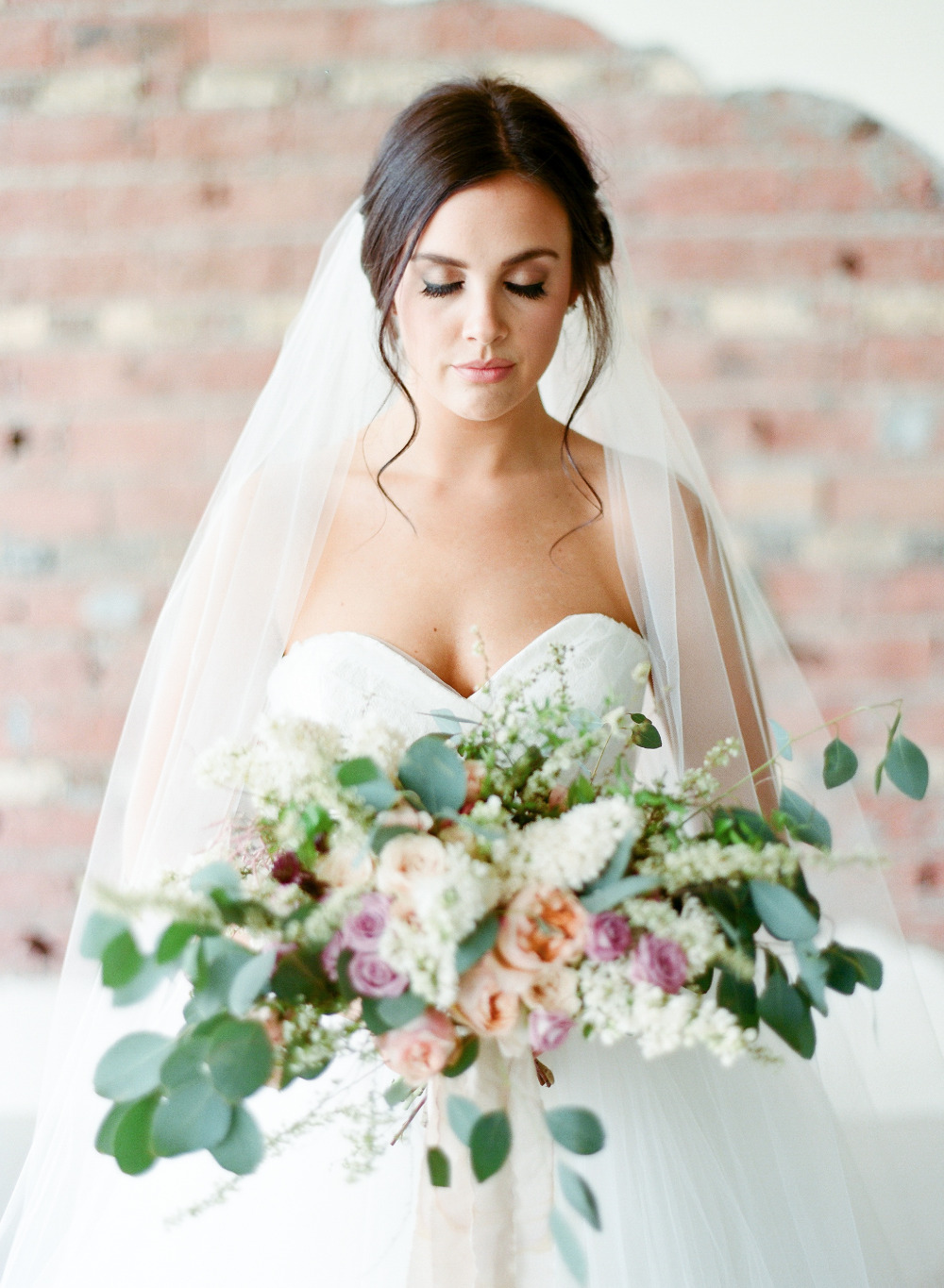 romantic bridal session with natural light