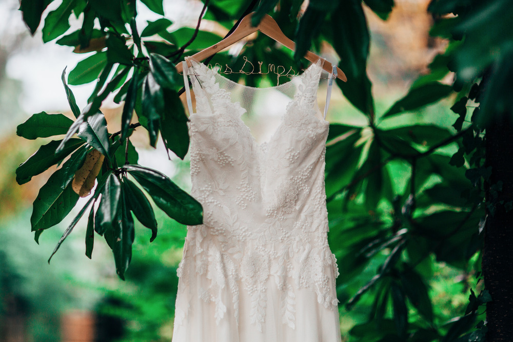 customized wedding dress hanger